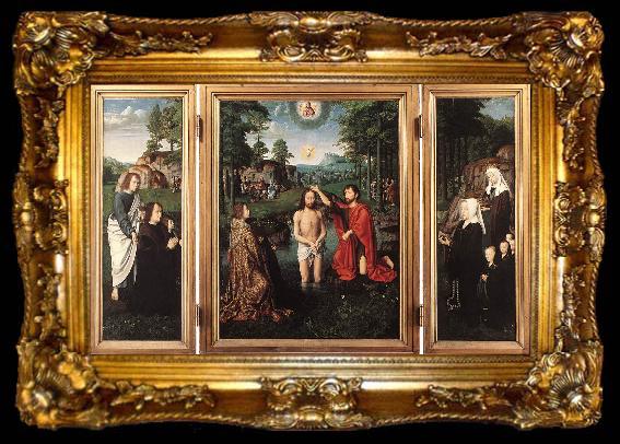 framed  DAVID, Gerard Triptych of Jan Des Trompes  sdf, ta009-2